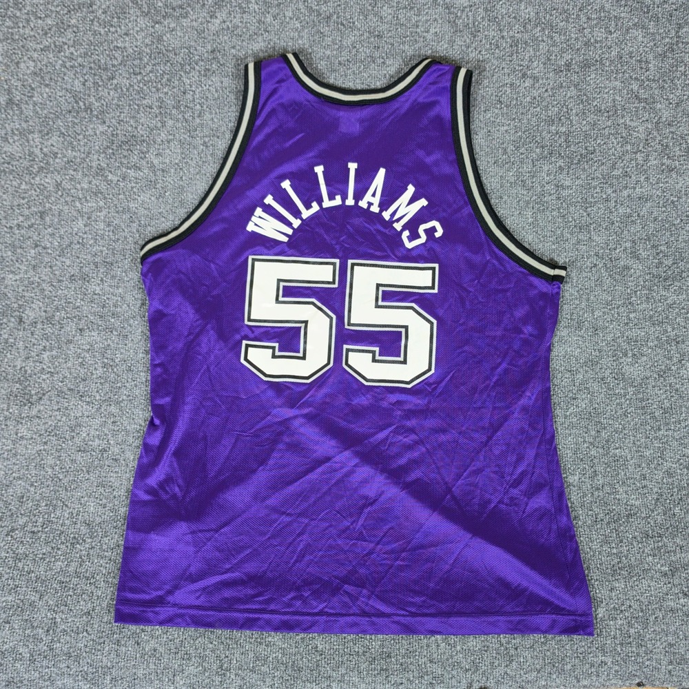 2000s Champion Jason Williams Sacramento Kings NBA Jersey Purple Mens XL 48 Mesh